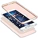 ikasus Galaxy J5 Pro (2017) Case, [Full-Body 360 Coverage] Crystal Clear 2in1 Sparkly Shiny Bling Glitter Front Back Full Coverage Soft TPU Silicone Rubber Case for Galaxy J5 2017 SM-J530F,Rose Gold