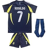 Sir Henry NASSR Riyadh Al Away #7 2024/2025 Kids Soccer Jersey/Shorts/Socks Gift Set for Fans Youth Sizes