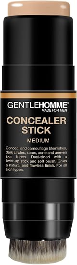 Gentlehomme Men's Concealer Stick with Brush Medium 8g Dark Circles Eraser Full view 2