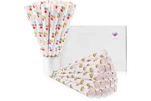Premium Cotton Candy Cones 50 Pack Birthday Theme - Candy Park Multicolor Paper Cones - For Cotton Candy Machines & Candy Floss Sugar - Birthday Party Supplies