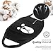 Teenitor Cotton Mask Set of 9, Black Cotton Dust Mouth Mask, Face Masks with Cute Design Perfect Size for Teenages Adults, Mask for Dust Air Pollution, 17×12cm