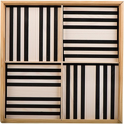 KAPLA 9000070 Holzplättchen 100-teilig in Box schwarz/weiß