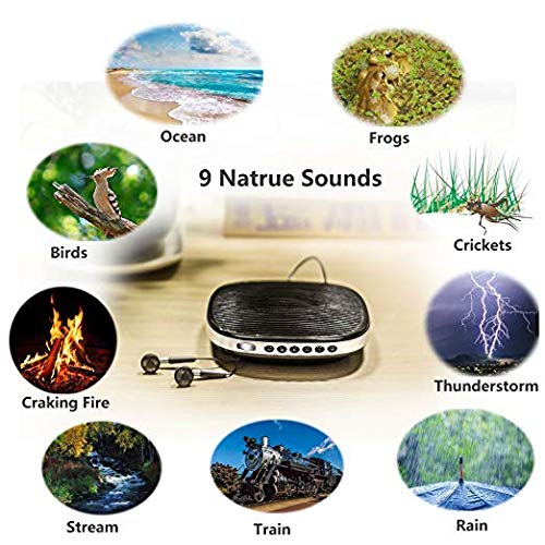 Sleep White Noise Machine, 20 Soothing Sounds, Sleep Aid Machine with Earphone Jack & 3 Timer Setting, Sound Therapy for Adult Baby Home Office Travel, USB Plug or Rechargeable Battery Powered