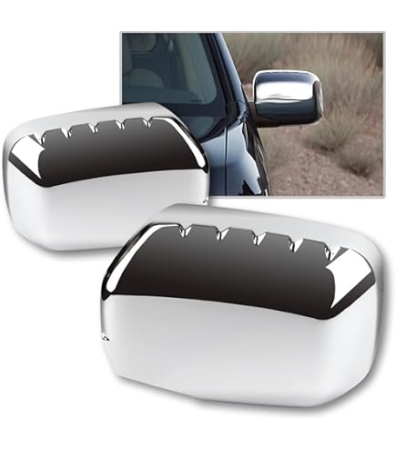 ERushAutoparts Ultra Chrome Mirror Covers For 2006-2014 Honda Ridgeline - Peel & Stick Overlays