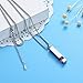 EternityMemory Inlay Multi-Colored Square Crystal Bar Cremation Urn Necklace Holder for Ashes - Engravable (Red Stone)