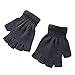 XY Fancy Unisex Plain Basic Fingerless Winter Gloves Gray
