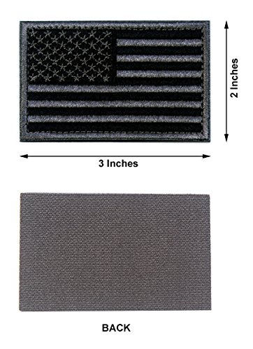 2 PCS Tactical Patches of USA US American Flag, with Hook and Loop for Backpacks Caps Hats Jackets Pants, Military Army Uniform Emblems, Size 3x2 Inches - Thumbnail 3