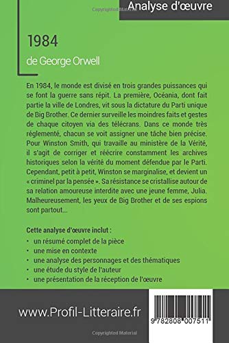 1984 De George Orwell Analyse Approfondie Approfondissez Votre Lecture Des Romans Classiques Et Modernes Avec Profil Litteraire Fr Amazon Fr Stetenfeld Nicolas Livres