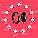 LQM Fitness Tracker Health Smart Bracelet,IP67 Waterproof Heart Rate Monitor Bluetooth Touch Screen Sport Wristband with Activity Tracker Pedometer for IOS Android Cellphone (Black)