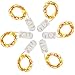 Pack of 6 Pcs Fairy Lights Battery Operated String Lights with 20 Micro LEDs 7.2ft Firefly Lights Copper Wire LED Lights Starry String Lights for Christmas Party Centerpiece Decor Warm White