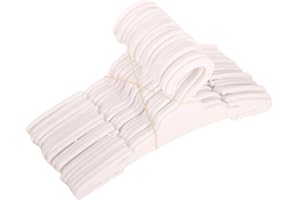 MSYO 20 Pcs Doll Hangers for 18 inch Doll Clothes, White Toys Hangers, Sturdy Accessories, Work Great with Rod Less Than 1/2 inch Diameter, Made of Safe ABS Plastic