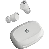 Skullcandy Smokin&rsquo; Buds 360 Wireless Noise Isolating Earbuds - Bone | In-Ear Fit, Bluetooth, 20 Hours Battery, IPX4 Sweat and Water Resistant, Microphone for iPhone Android, Commuting, Studying
