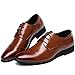 OUOUVALLEY Lace up Patent Leather Oxford Dress Shoes Formal Wedding Shoes 8808 (12 D(M) US, Brown)