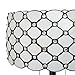 Serena D'italia Tiffany Style White Contemporary Floor Lamp, Diamond Pattern Stained Glass Lamp with Jewels, Standing Lamp, Double Pull Chain (White)