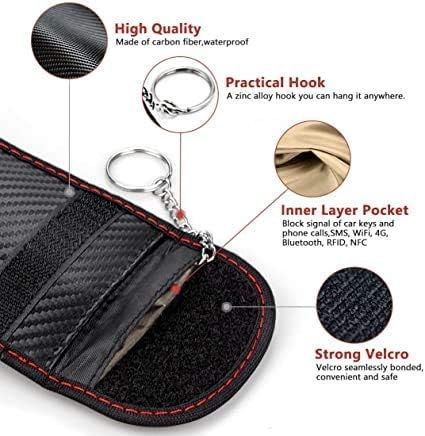 Faraday Pouch for Car Keys 2 Pack - Premium Signal Blocking RFID Keyless Entry Protection Bag, Carbon Fibre, Medium For All Keys - Image 5