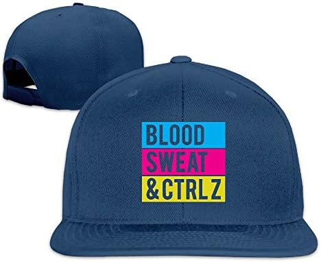 Hierod Blood, Sweat Face Adjustable Flat Along Baseball Cap