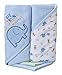 Spasilk Hooded Terry Bath Towel with Washcloths, Elephant Blue, 2-Count