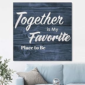 Couples Wall Art for Bedroom Stretched and Framed Ready to Hang - 12x12 inches