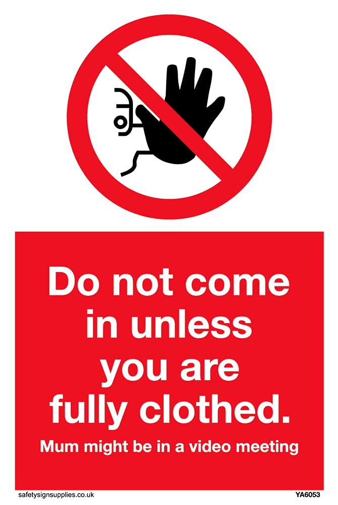 Pack of five - Funny no admittance Mum at work Sign - 100x150mm - A6P