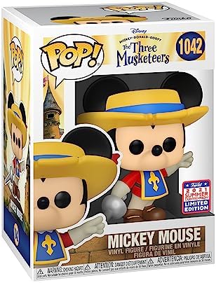 Funko Pop! Disney: Mickey Mouse - Three Musketeers Mickey Mouse - Disney  Standard Characters - Amazon Exclusive - Collectable Vinyl Figure - Gift  Idea - Official Merchandise - Toys for Kids \u0026
