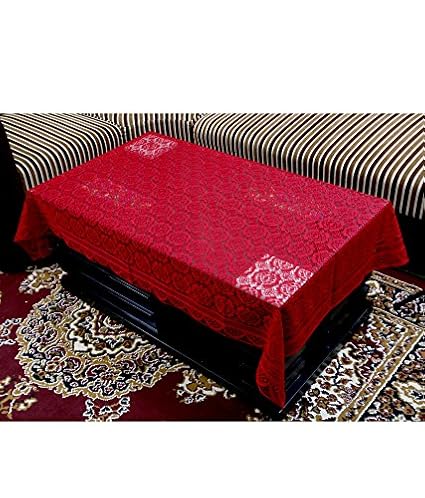 Kuber Industries Cotton Centre Table Cover Set - Maroon