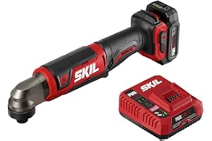 SKIL PWR CORE 12 Brushless 12V 1/4 Inch Hex Right Angle Impact Driver Includes 2.0Ah Lithium Battery and PWR JUMP Charger - RI574502