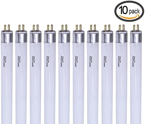 TriGlow (Pack of 10) F54T5/841/HO 54-Watt T5 High Output 4100K Cool White Fluorescent Tube Light Bulbs
