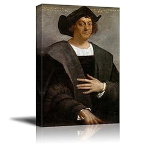 Portrait of Christopher Columbus - Inspirational Famous People Series | Giclee Print Canvas Wall Art. Ready to Hang - 12"x18"