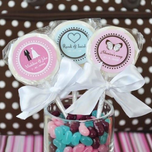 Something Sweet Theme Personalized Lollipop Favors - Total 48 items