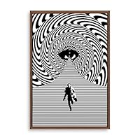 Framed Canvas Wall Art Modern Geometric Pattern Canvas Prints Home Artwork Decoration for Living Room,Bedroom - 16x24 inches