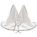 POLYTE Professional Microfiber Wine Glass Fine Polishing Cloth (18x28, 2 Pack, White/Black)