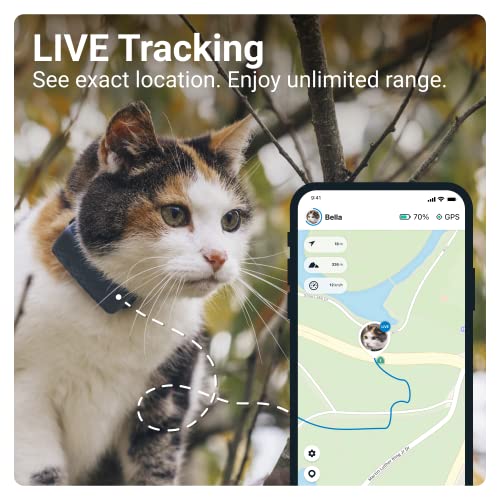Tractive GPS Tracker & Health Monitoring for Cats (6.5 lbs+) Market Leading Pet GPS Location