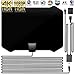 DeveSouth 60-80+Miles Ultra Indoor TV Antenna Amplifier High Reception Amplified HDTV Antenna TV Signals Digital TV Antenna for 4K VHF UHF 1080P Channels Free Gain 16ft Cable