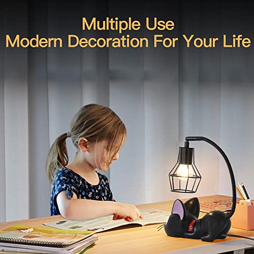 Kiki's Cat Desk Lamp for Kids,Cute Creative Anime Cats Resin Small Desk