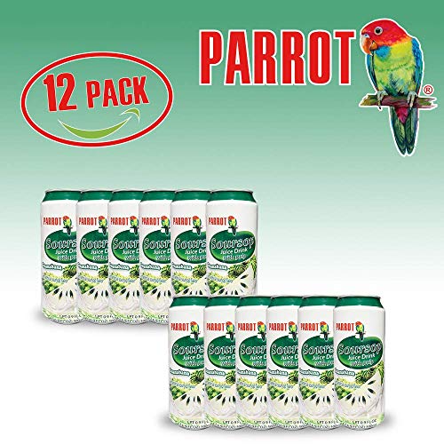Parrot Brand Canned Soursop Juice Drink With Pulp 16.4 fl. oz.(Pack of