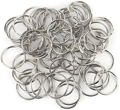100pcs Round Metal Split Keychain Rings for Car Home Keys Organization DIY Crafts Makings(30mm)