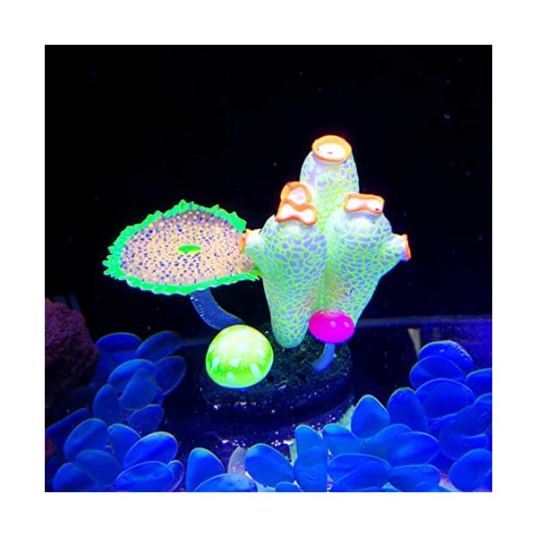 POPETPOP Acquario Decorazioni di Corallo Incandescente Artificiale Pianta di Corallo Ornamenti di Barriera Corallina per…