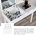 JIASTING Vanity Beauty Station, Dresing Table Vanity Set with Flip Top Mirror,1 Large Organization 2 Drawers Makeup Dresser, Writing Desk