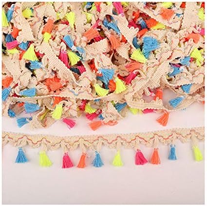 2 Yard/Lot 4cm Pompom Tassel Pompom Lace Trim Ball Braid Lace Fringe Ribbon Wedding Home Decoration DIY Sewing Accessory,Color 3