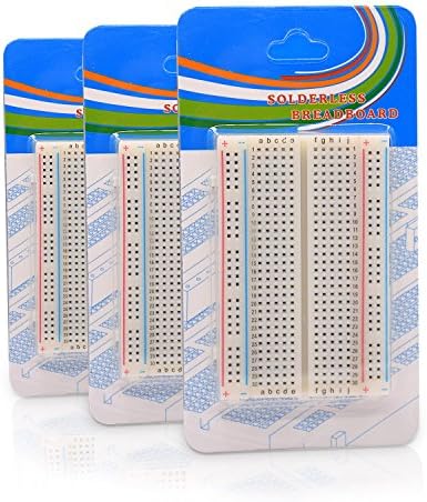 WeiKedz 3PCS 400 tie-points breadboard, 4 power rails for Arduino Jumper Wire