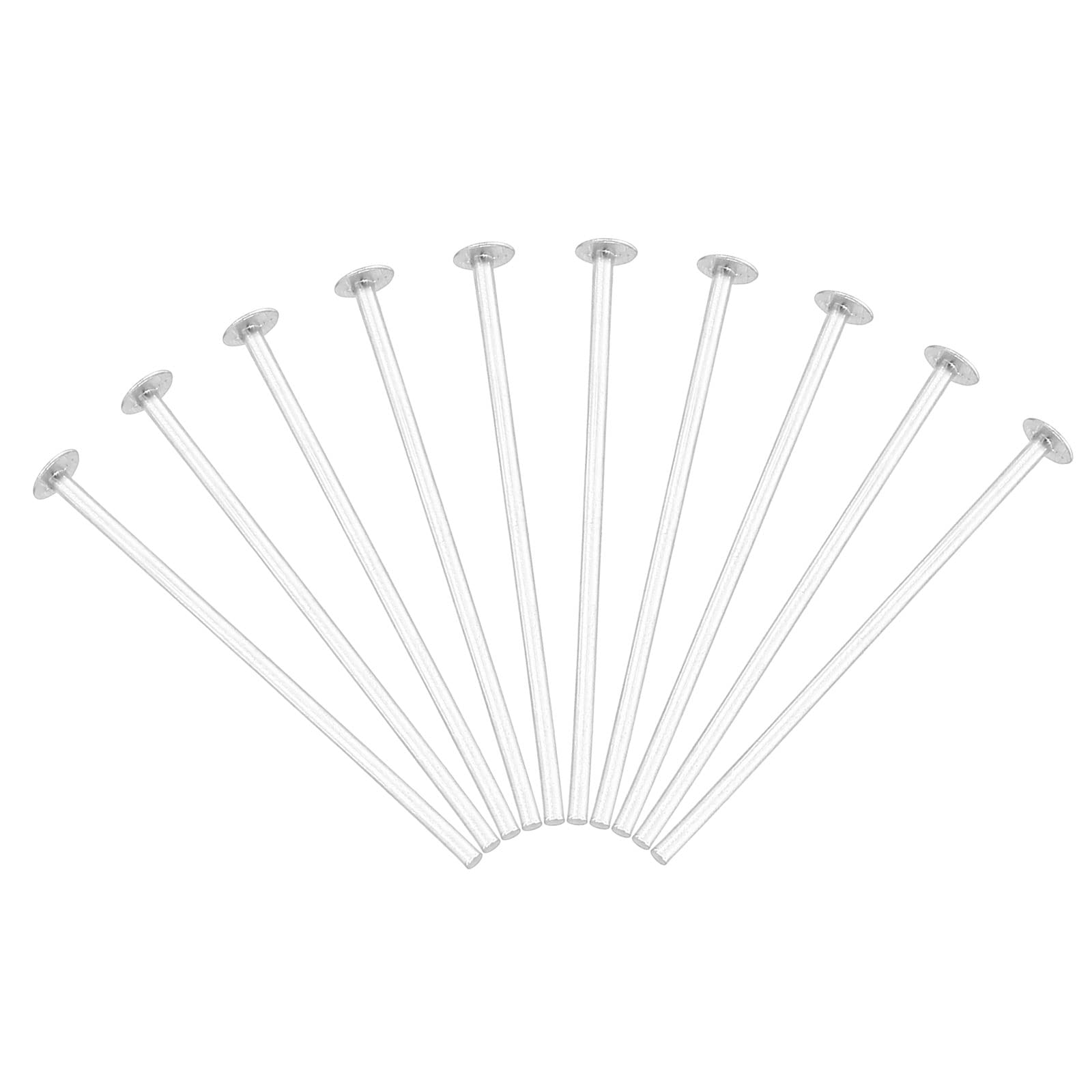 PATIKIL Chandelier Connector Clip Pins, 300 Pack 3mm OD x 30mm L Chandelier Replacement Prism Aluminium Pins for Fastening Suncatcher Crystals Parts, Silver