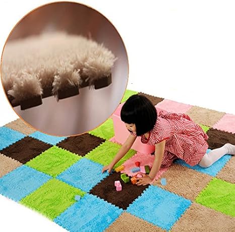 Amazon De Flying Colourz Schaum Pelz Puzzle Teppich Kinder Teppich Teppich Eva Weich Boden Winter Warm Baby Deko Matt Ungeziefer Puzzle Teppich Kinder