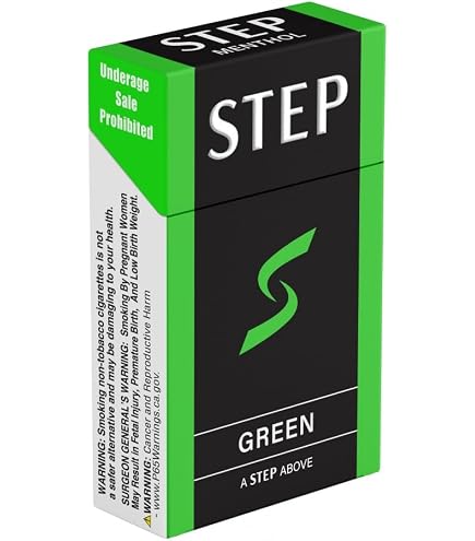 Amazon.com: STEP Menthol Cool Green Herbal Cigarettes - Full Carton -  Tobacco & Nicotine Free