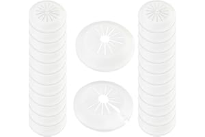 ESAMPLOE 24Pcs Flange Pipe Cover Decoration,Wall Hole Cover for Water Pipe Decoration,Snap-on Wall Hole Cover,Under Sink Pipe White Ornamental Escutcheon for Radiators,Water Pipes,Angle Valves