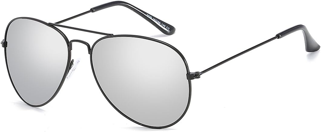 ENSARJOE Classic Aviator Flat Lens Sunglasses For Women And Men Metal Frame