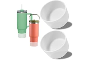 AJEDRMY 2Pcs Silicone Boot Sleeve for Stanley 40oz Quencher Adventure & IceFlow 30oz 20oz, Protective Water Bottle Bottom Sleeve Cover, Stanley Tumbler Cup Accessories, clear