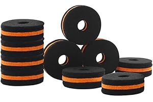 Drum Kit Cymbal Felt Washers Set – 10-Piece Foam Cotton Spacers for Percussion Pads, Cymbal Protection & Hardware Padding, St