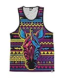 INTO THE AM Neon Zebra Premium All Over Print Tank Top