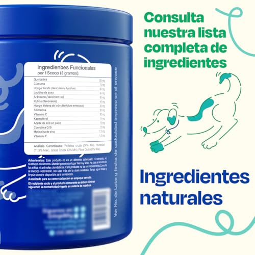 Dogelthy Antiox Blend Suplemento Antioxidante Natural para Perros. Apoya el Envejecimiento Saludable y Sistema Inmune. Polvo Sabor Cerdo 270 g