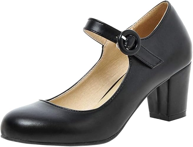 womens chunky mary jane shoes